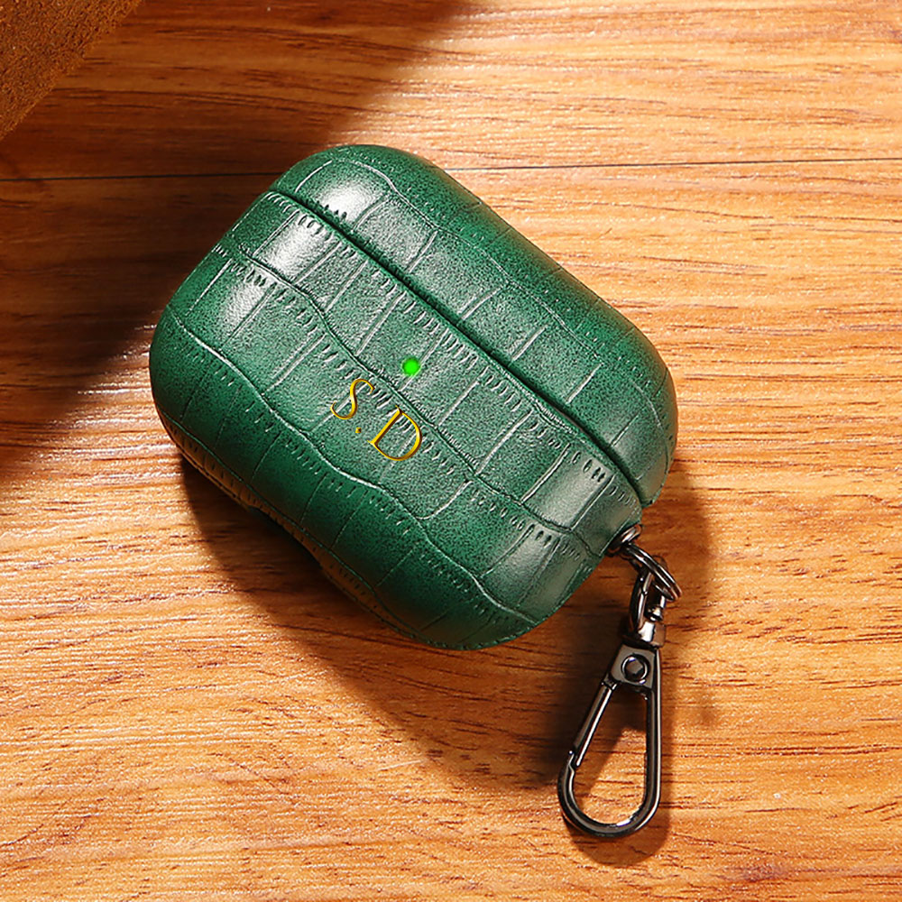 Monogram Keychain Leather - Casing Earphone DIY untuk Airpods 1