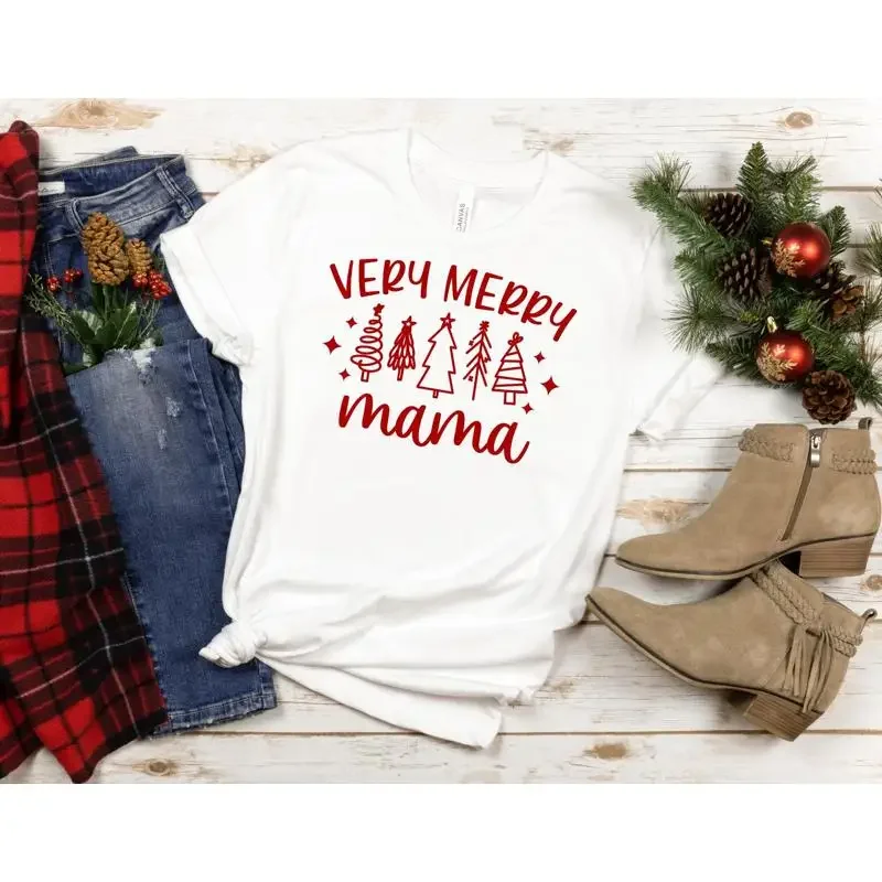 Family Tree Print - Kaos Natal Keluarga Serasi yang Sangat