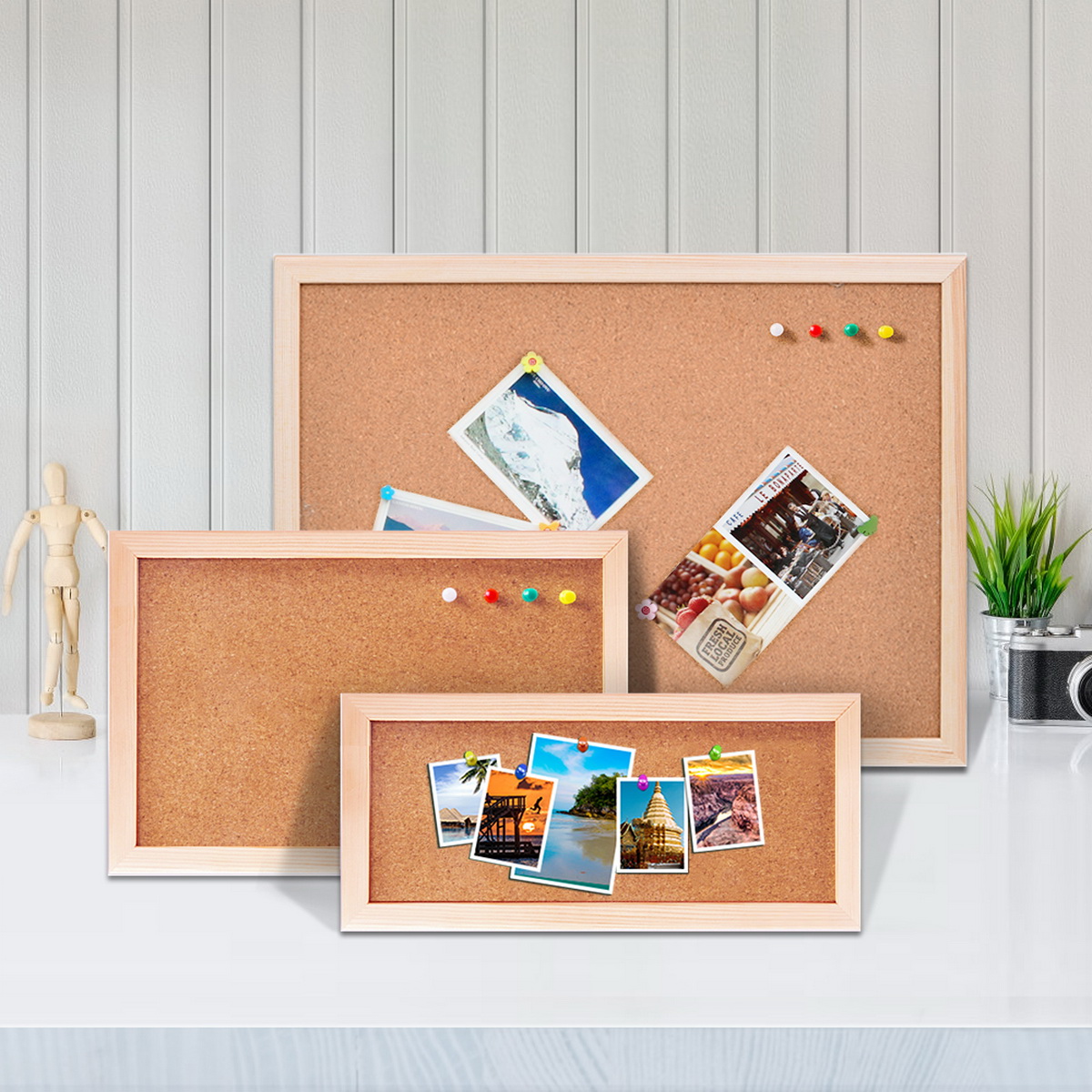 Engraved Wood Frame - Papan Pesan Bingkai Kayu Pinus Vintage