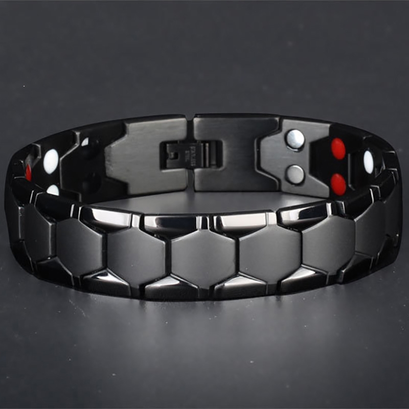 Coordinates Bracelet - Gelang magnetik Anti lelah pria, perhiasan