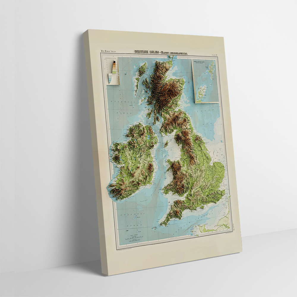 Custom Map Poster - Peta Relief 3D dari Poster Cetak