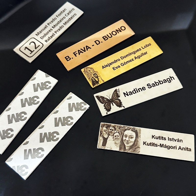 Personalized Name Box - Plat Nama Logam Kustom 70x20mm, Plat