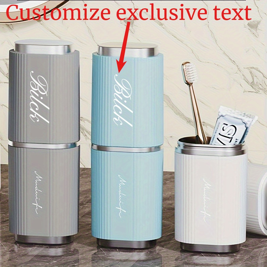 Personalized Name Box - Kotak Penyimpanan Sikat Gigi Portabel Nama