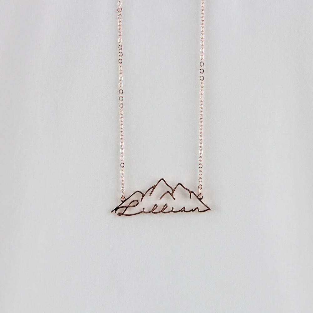 Birth Flower Necklace - Kalung Nama Kustom Mode Perhiasan Terinspirasi