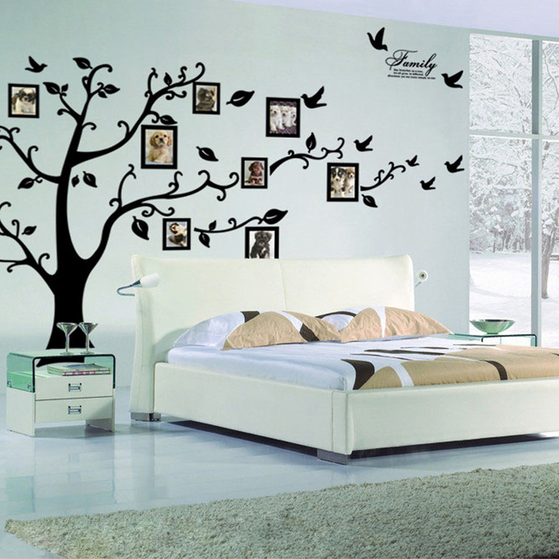 Family Tree Print - Stiker Dinding PVC Pohon Foto Ukuran