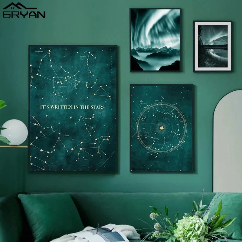 Custom Star Map - Bima Sakti Rasi Bintang Bintang Kanvas