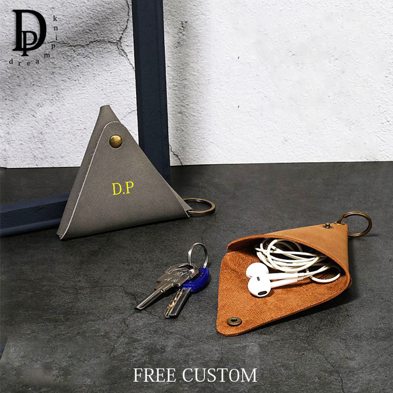 Initial Ring Custom - Dompet koin Mini nama kustom kreatif