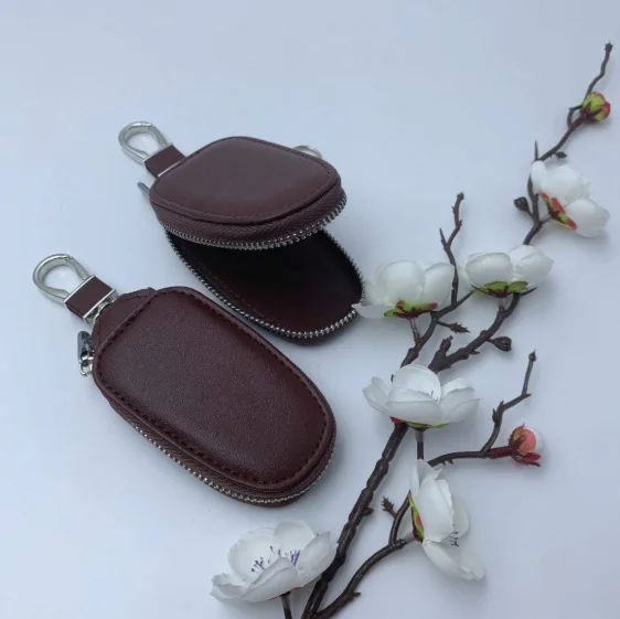Monogram Keychain Leather - Dompet Kunci Mobil Kulit PU dengan