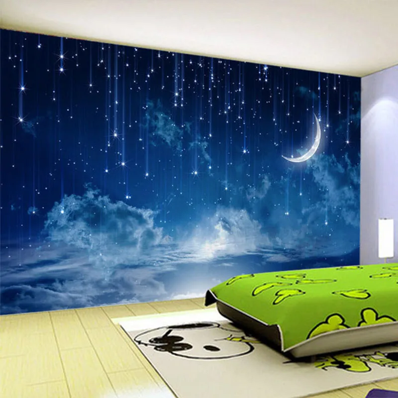 Custom Night Sky - Wallpaper Mural Kustom Langit Malam Biru