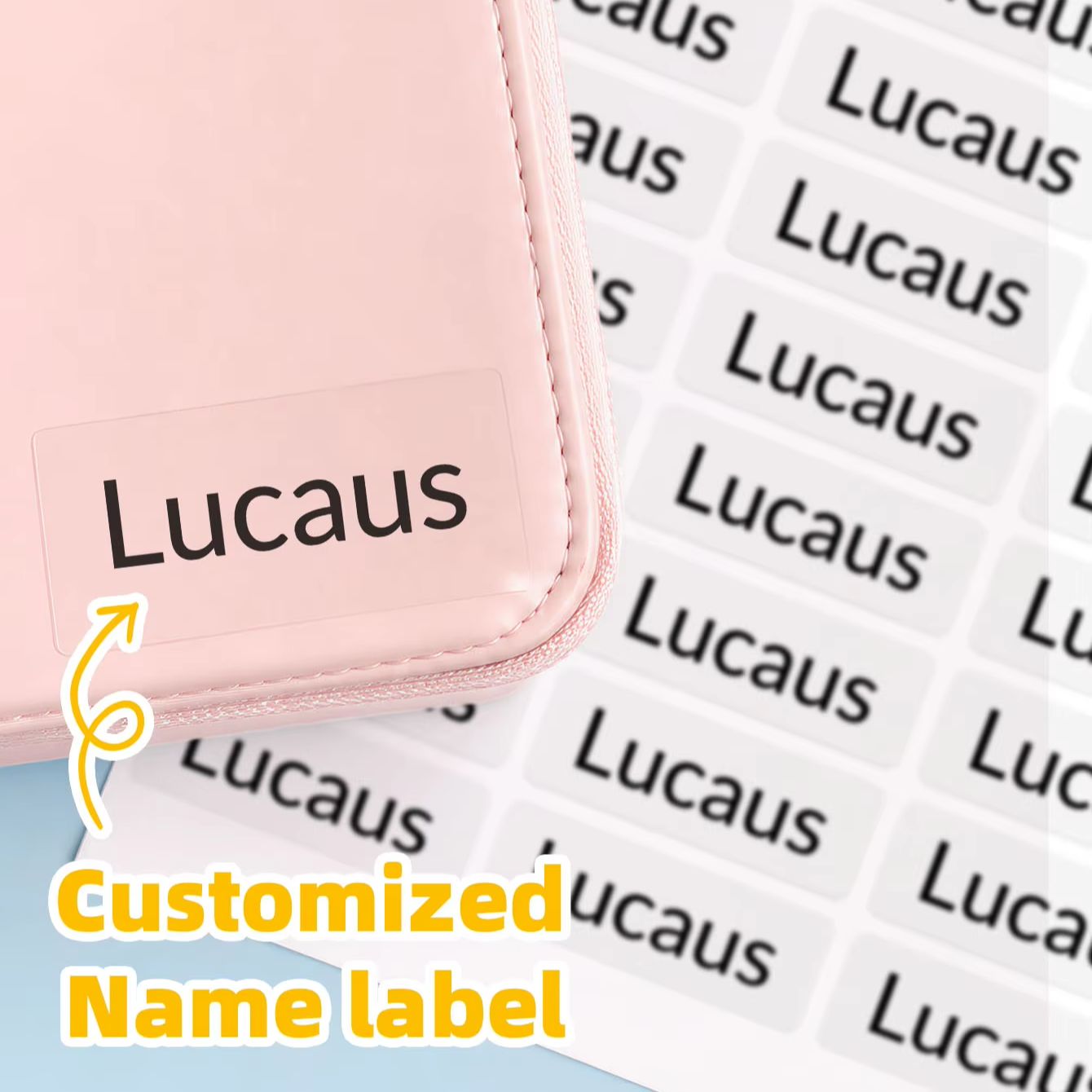 Personalized Name Box - 1-240 Buah Stiker Nama Pribadi Kustom