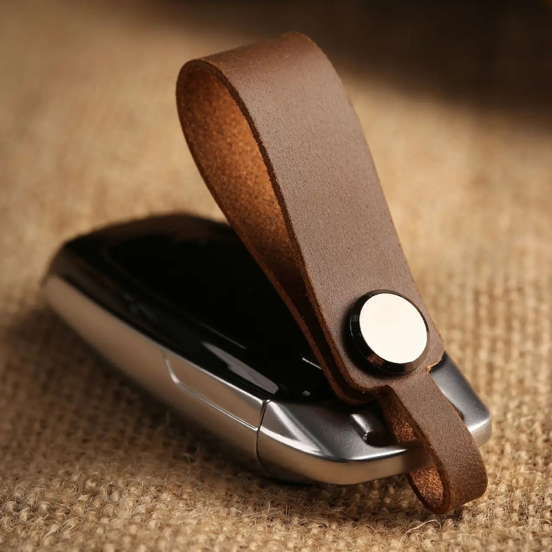Initial Ring Custom - LOGO Kustom Gantungan Kunci Kulit Asli
