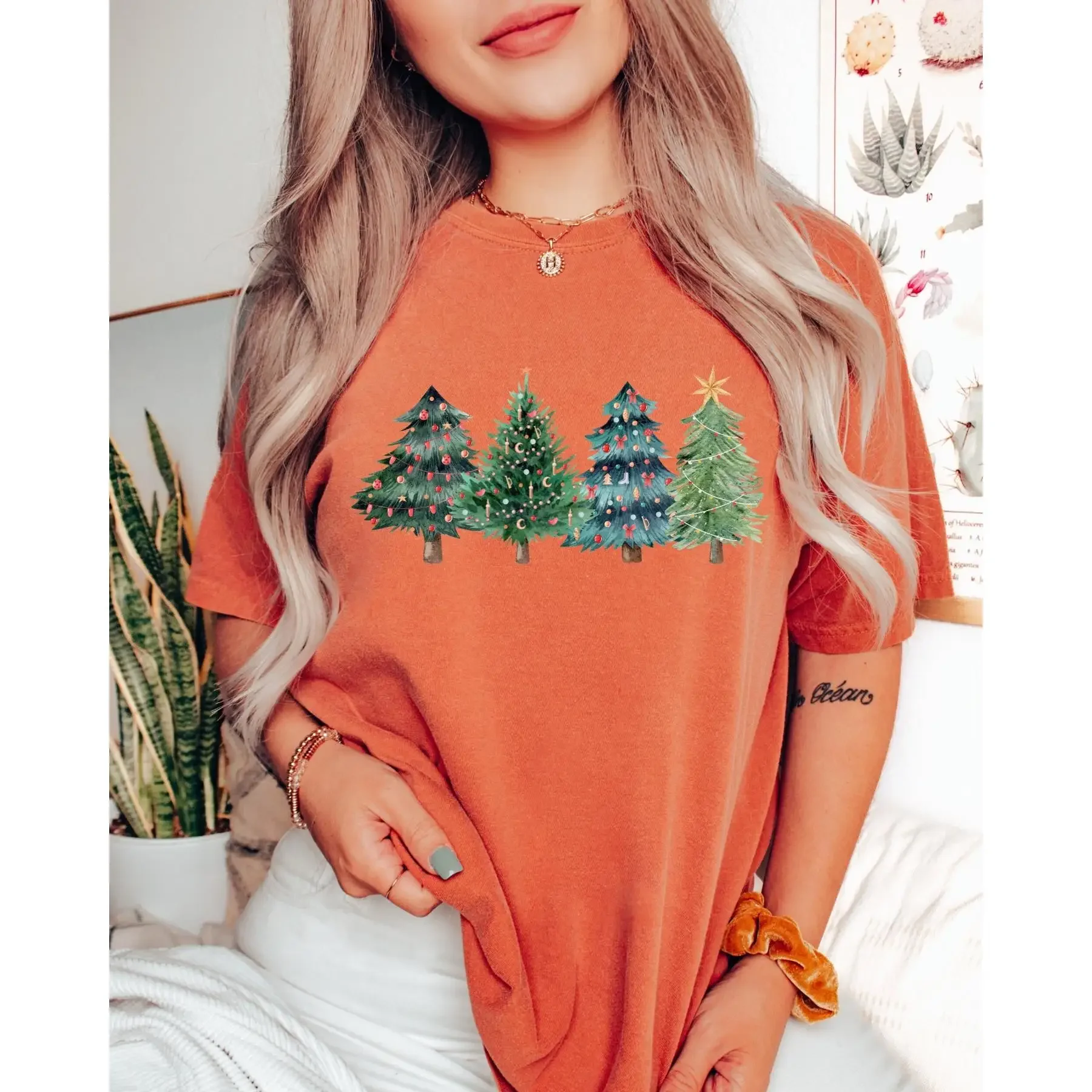 Family Tree Print - Kaos Pohon Natal Lucu untuk Keluarga,