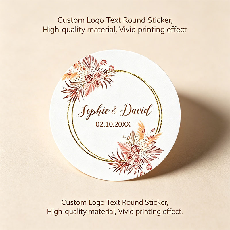 Personalized Name Box - Stiker Pernikahan Nama Kustom Tanggal Pernikahan