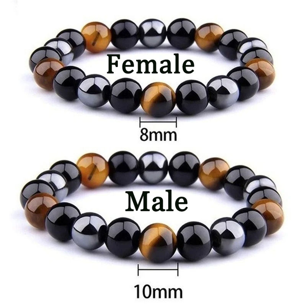 Coordinates Bracelet - Gelang Pria Magnetik Hematit Mata Harimau