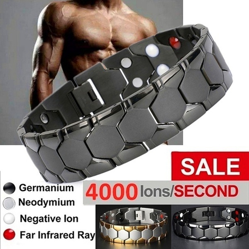 Coordinates Bracelet - Gelang bandul magnet terapi kesehatan pria,