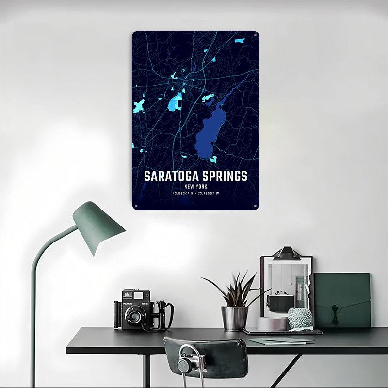 Poster Peta Kota Saratoga Spri - Custom Map Poster ulasan dan harga