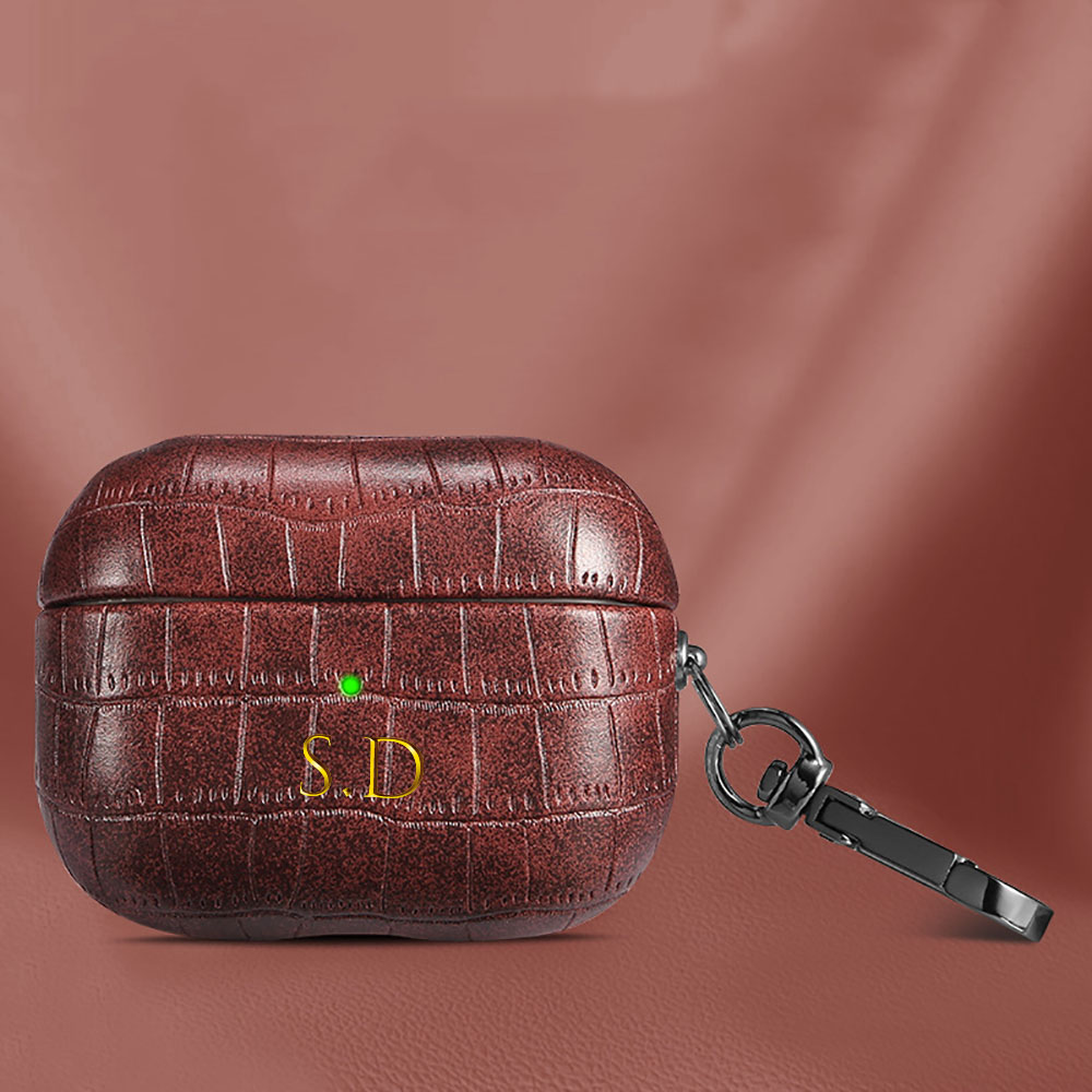 Casing Earphone DIY untuk Airp - Monogram Keychain Leather ulasan dan harga