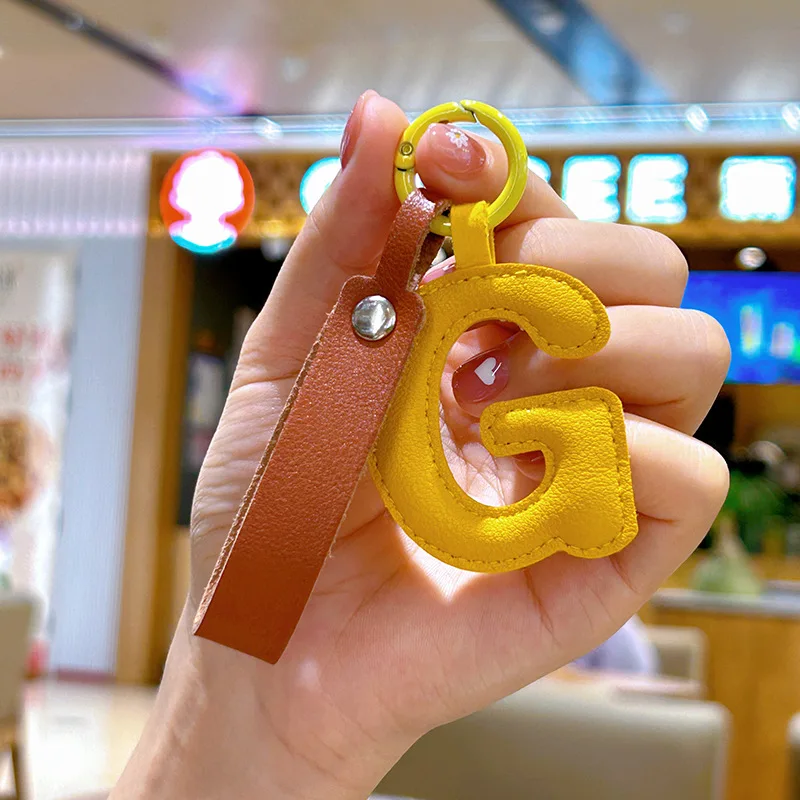 A sampai Z PU kulit huruf awal - Monogram Keychain Leather ulasan dan harga