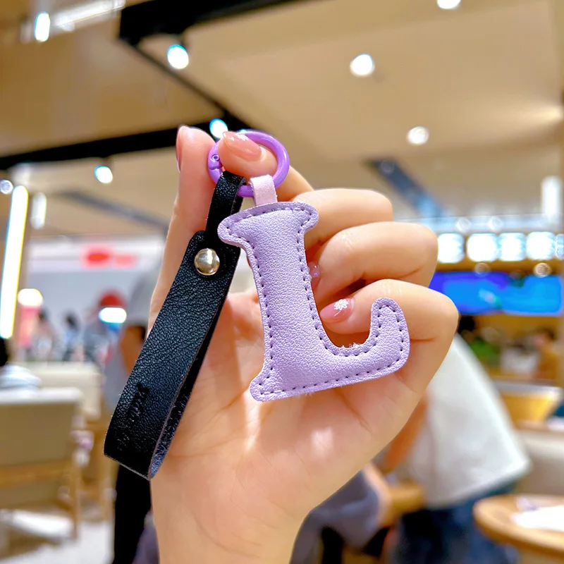 A sampai Z PU kulit huruf awal - Monogram Keychain Leather ulasan dan harga