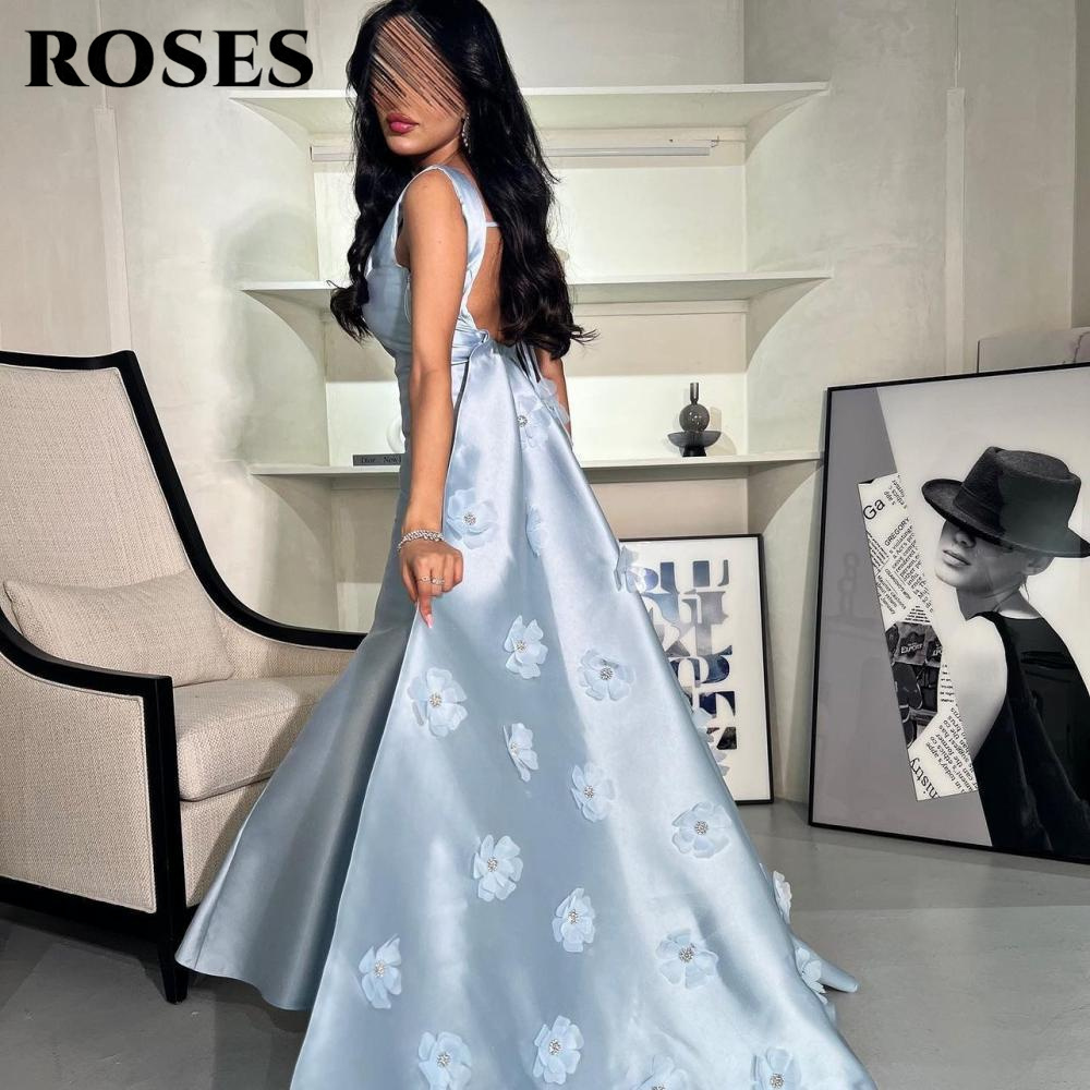 Gaun Pesta Bunga 3D Biru Langi - Custom Night Sky ulasan dan harga