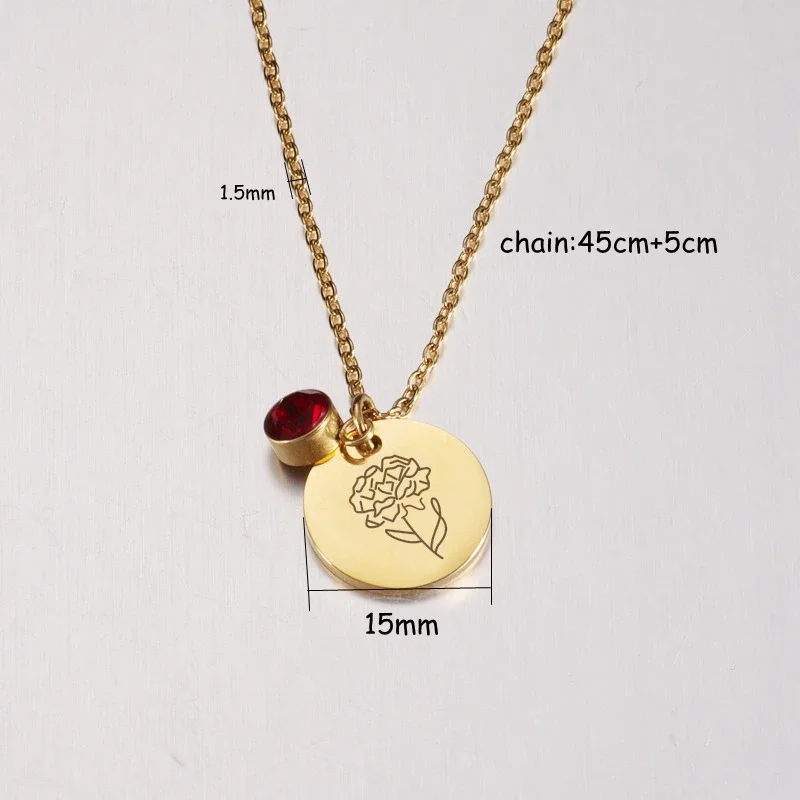 Lahir Bulan Bunga Clipart Flor - Birth Flower Necklace ulasan dan harga