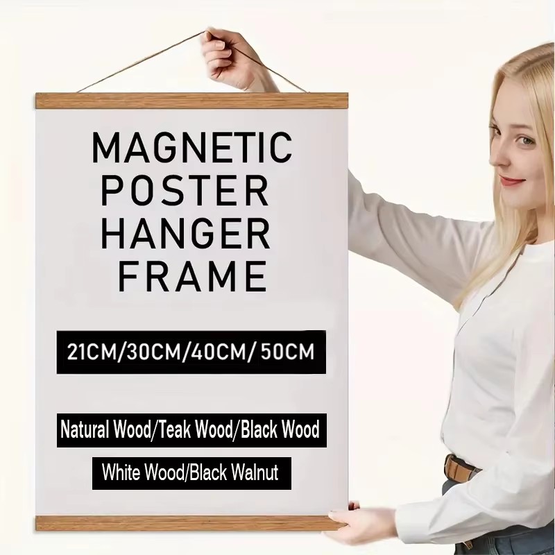 21 30 40 50cm Gantungan Poster - Engraved Wood Frame ulasan dan harga