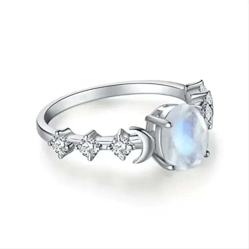 Cincin Bulan Melengkung Batu B - Custom Night Sky ulasan dan harga