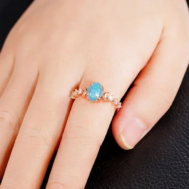 Cincin Bulan Melengkung Batu B - Custom Night Sky ulasan dan harga