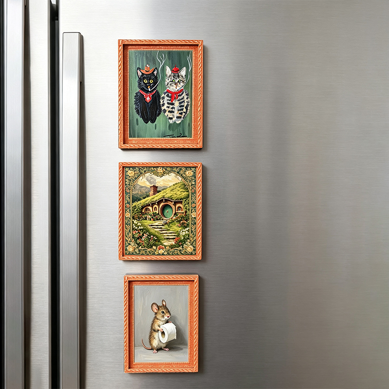 Bingkai Foto Magnet Kulkas Kay - Engraved Wood Frame ulasan dan harga