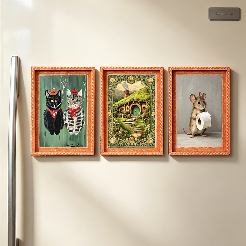 Bingkai Foto Magnet Kulkas Kay - Engraved Wood Frame ulasan dan harga