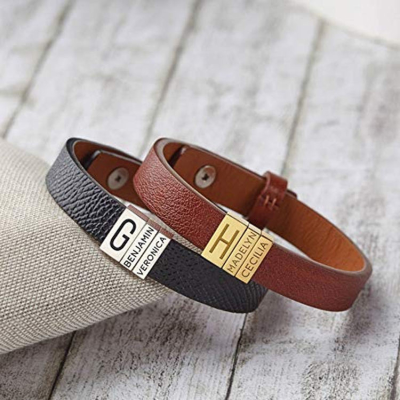 Gelang kulit asli baja tahan k - Coordinates Bracelet ulasan dan harga