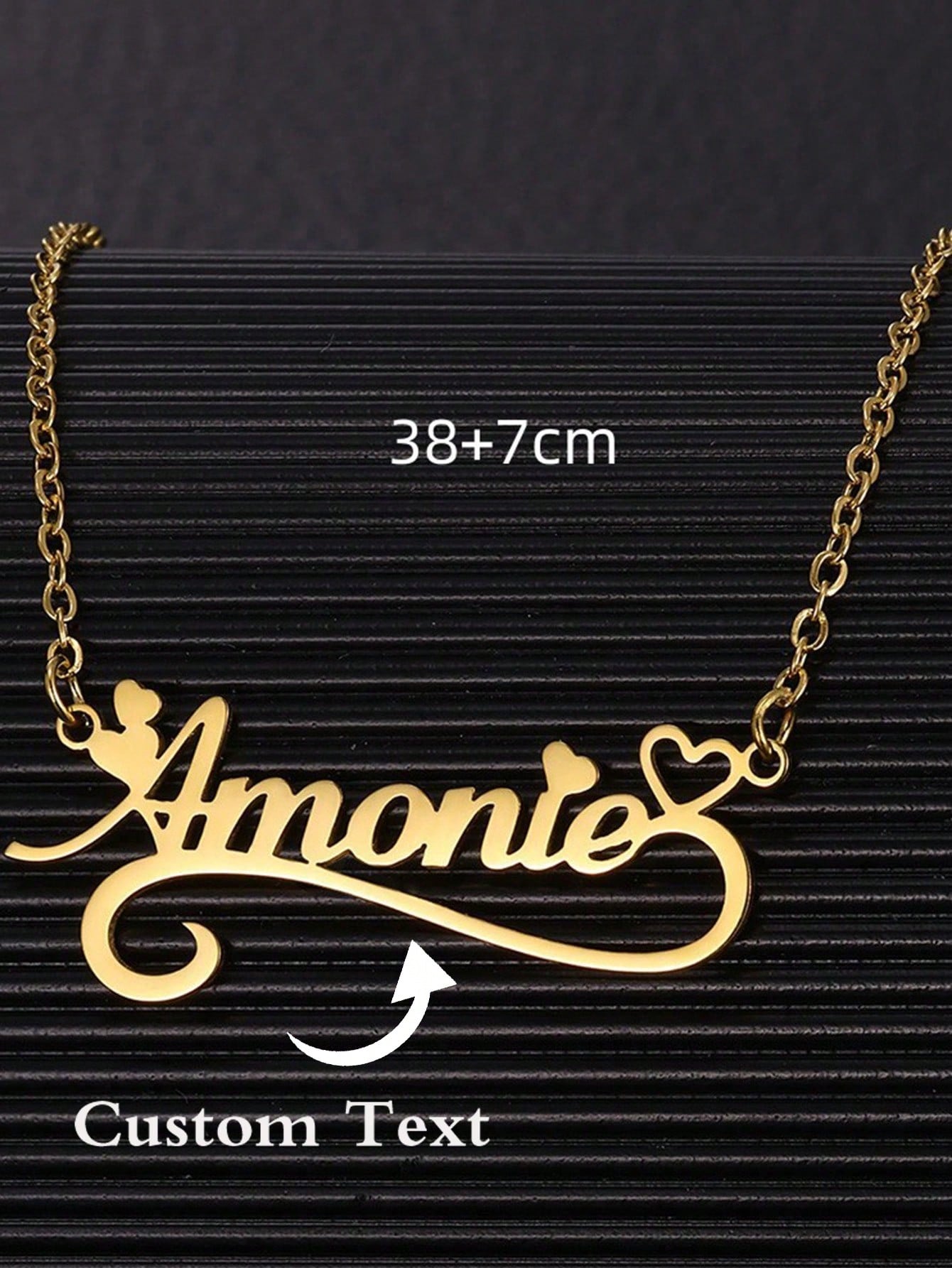 Kalung hati berongga nama kust - Name Necklace Custom ulasan dan harga