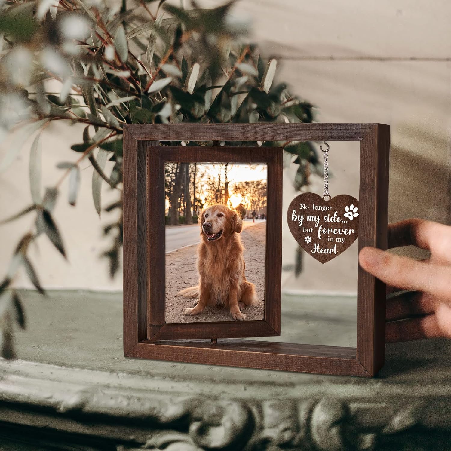 Bingkai Foto Kenangan Hewan Pe - Engraved Wood Frame ulasan dan harga