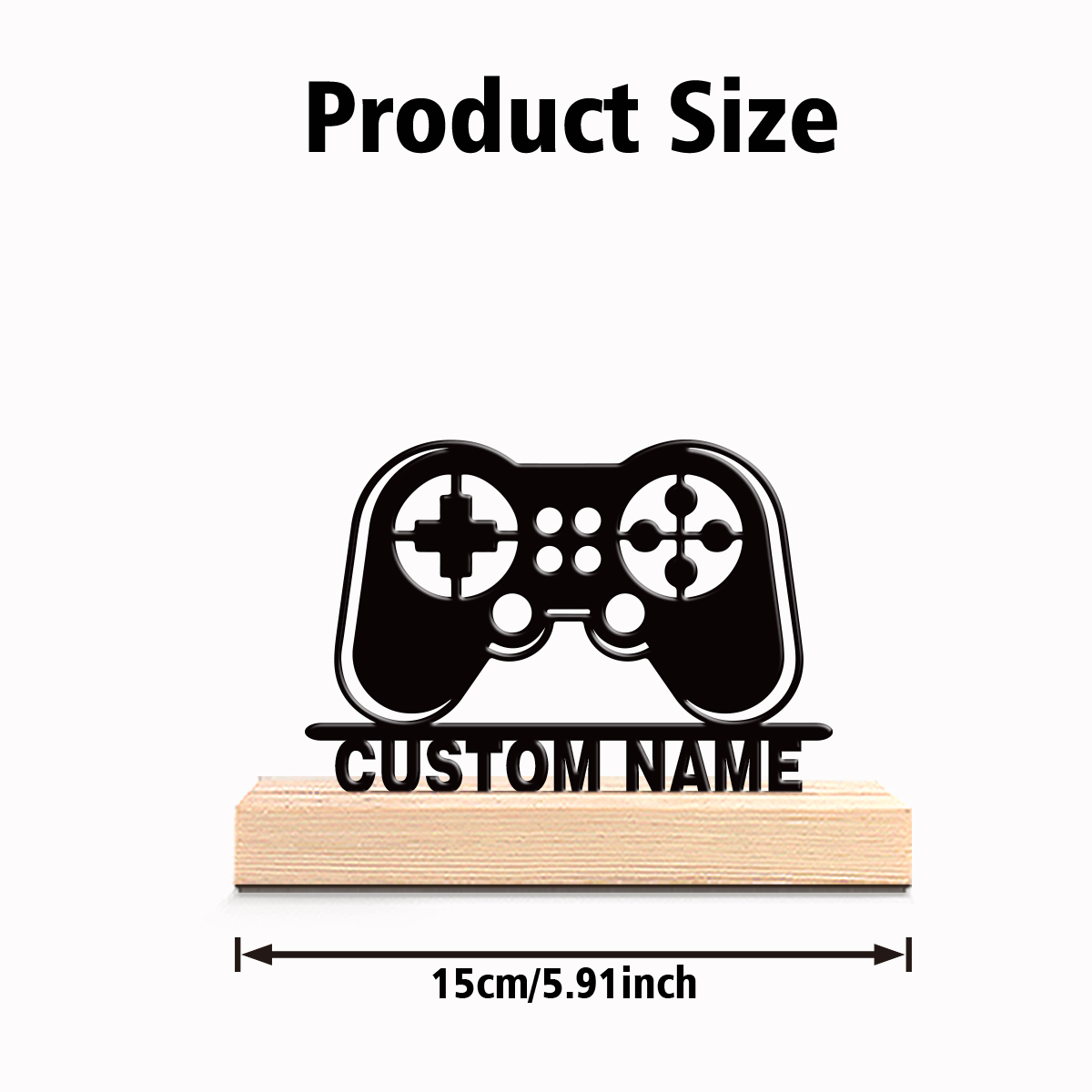 1pc Patung Logam Pengontrol Ga - Engraved Wood Frame ulasan dan harga