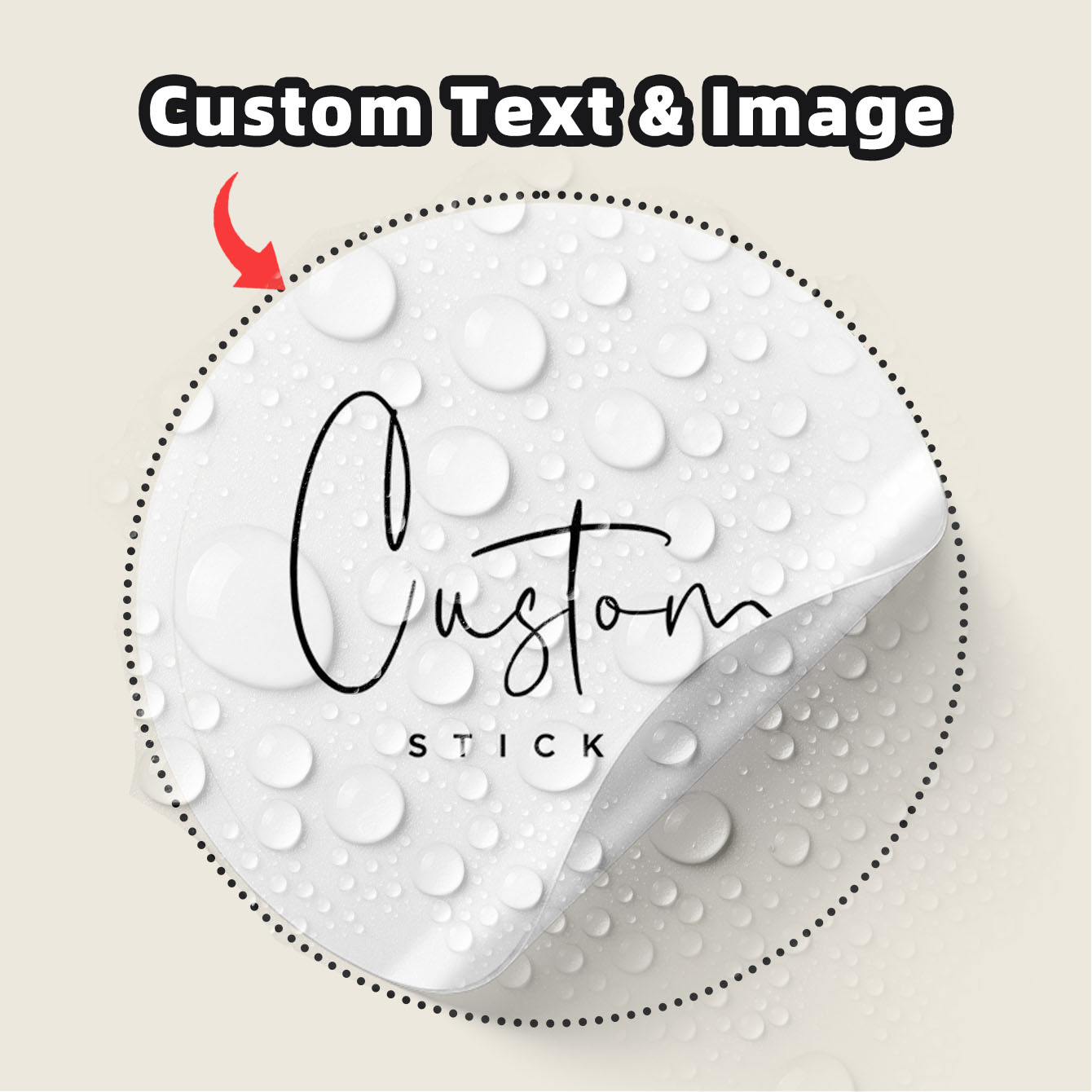1-100 Buah Stiker Bulat Tahan  - Personalised Candle Label ulasan dan harga
