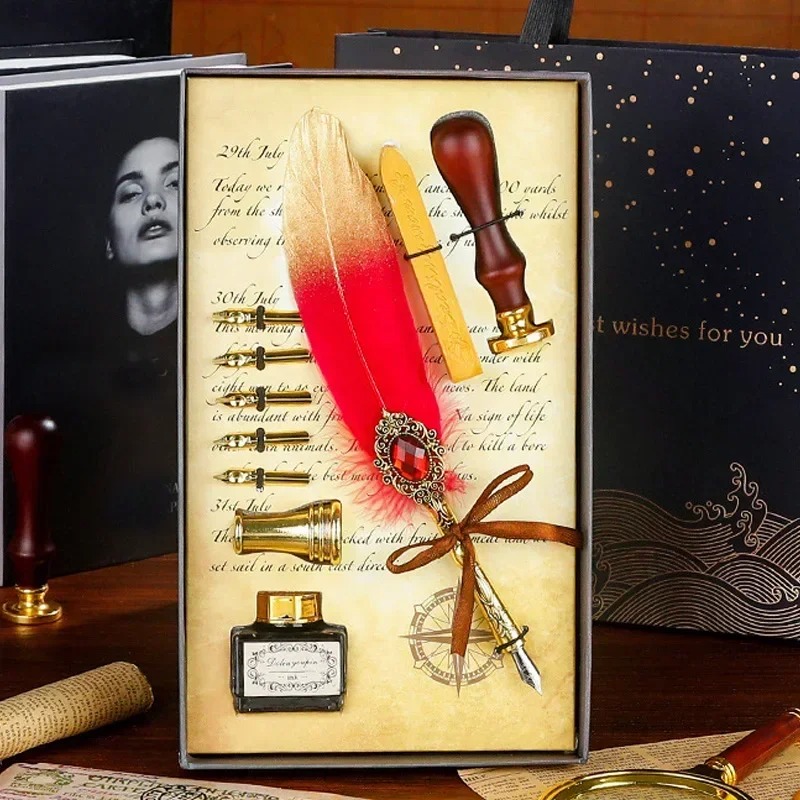 Set Pena Celup Bulu Kreatif de - Wax Seal Letter Kit ulasan dan harga