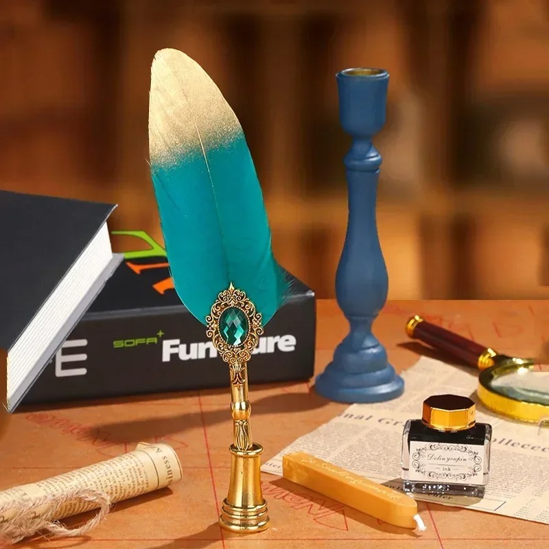 Set Pena Celup Bulu Kreatif de - Wax Seal Letter Kit ulasan dan harga