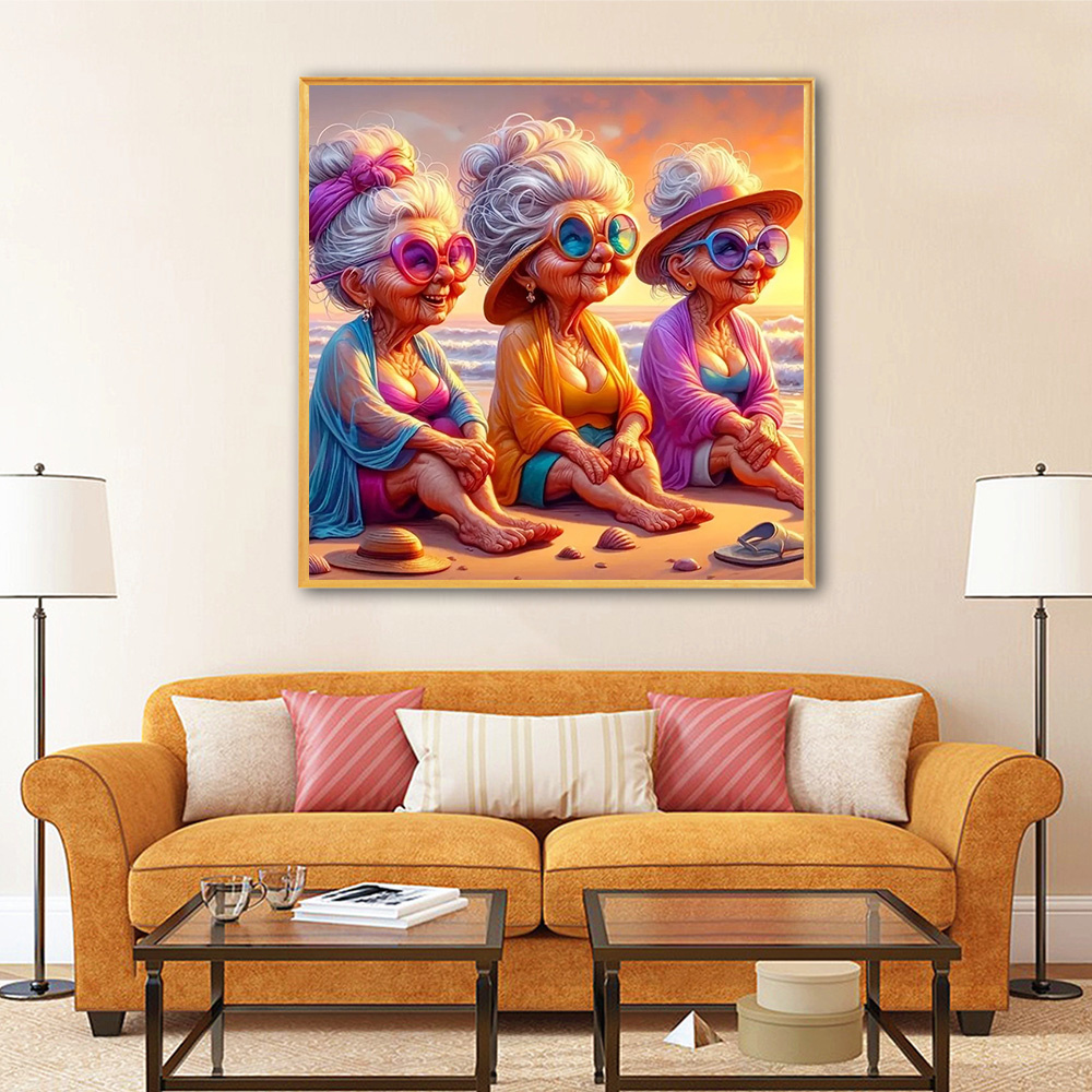 Momoart lukisan berlian wanita - Photo Mosaic Print ulasan dan harga