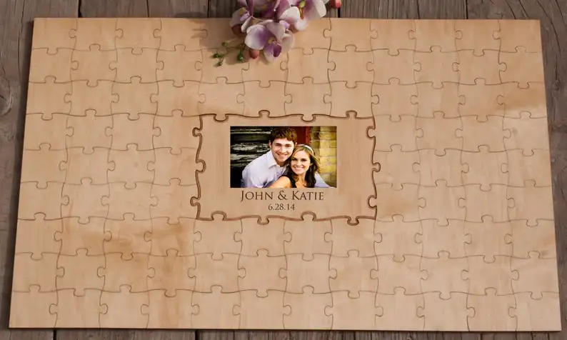 Buku Tamu Puzzle Foto Kayu Kus - Custom Photo Book ulasan dan harga