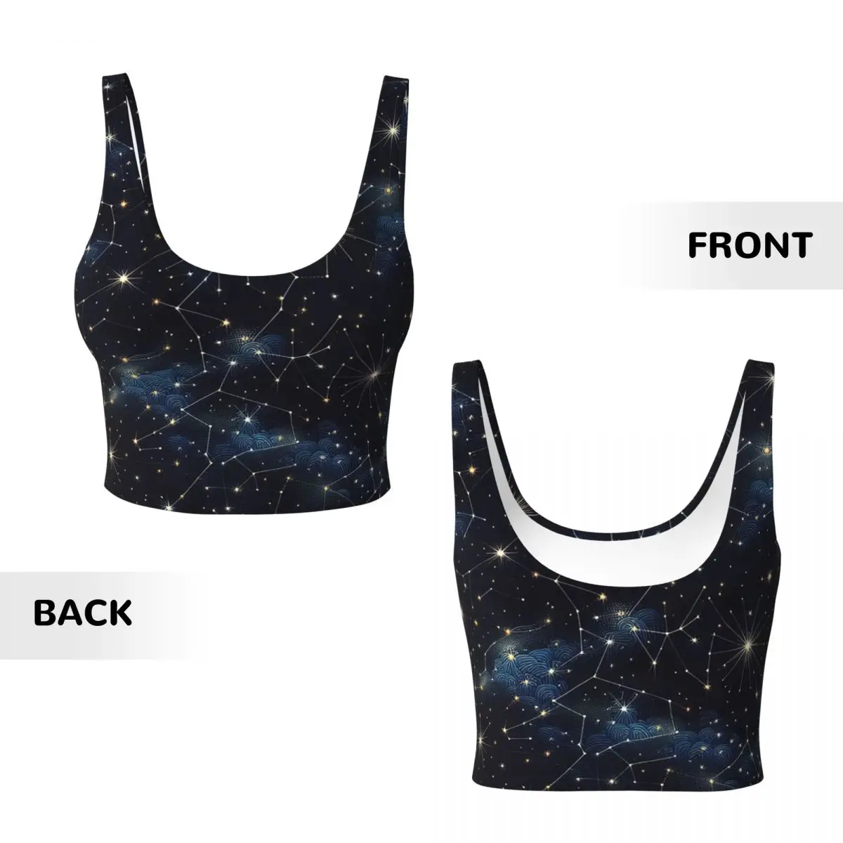 Atasan Tank Top Olahraga Wanit - Custom Night Sky ulasan dan harga