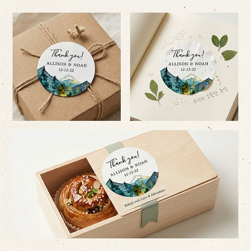 Stiker Bulat Logo Gunung Kusto - Personalized Name Box ulasan dan harga