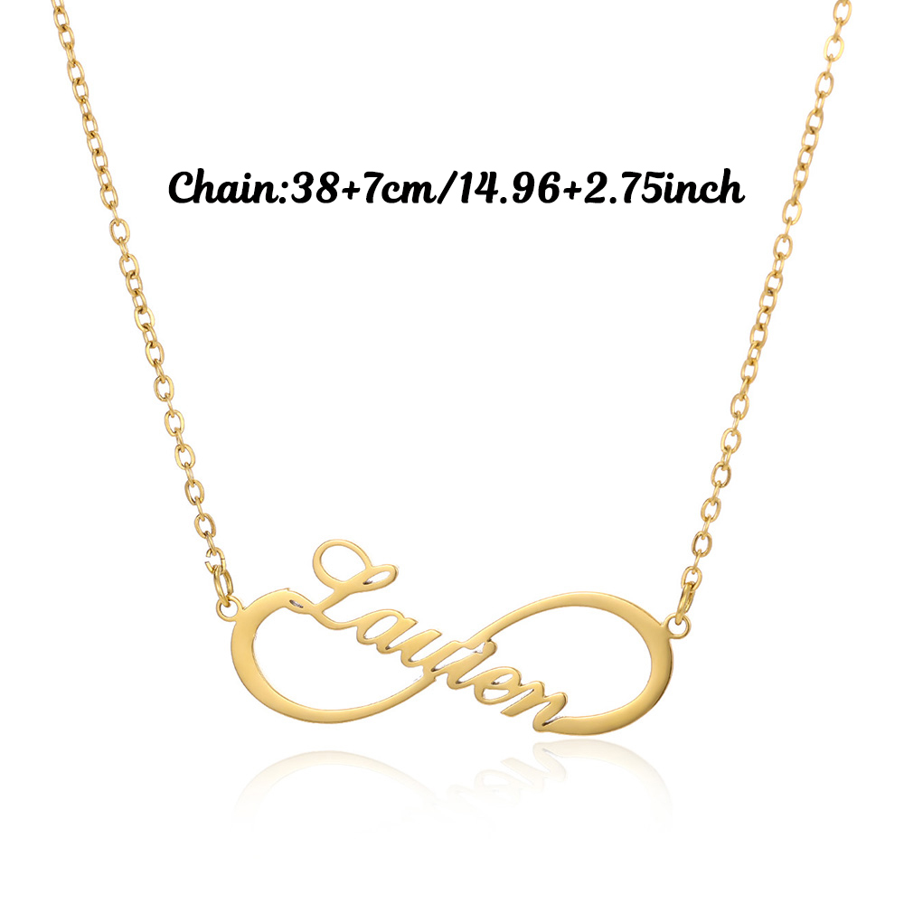 Kalung Infinity Nama Kustom Wa - Name Necklace Custom ulasan dan harga