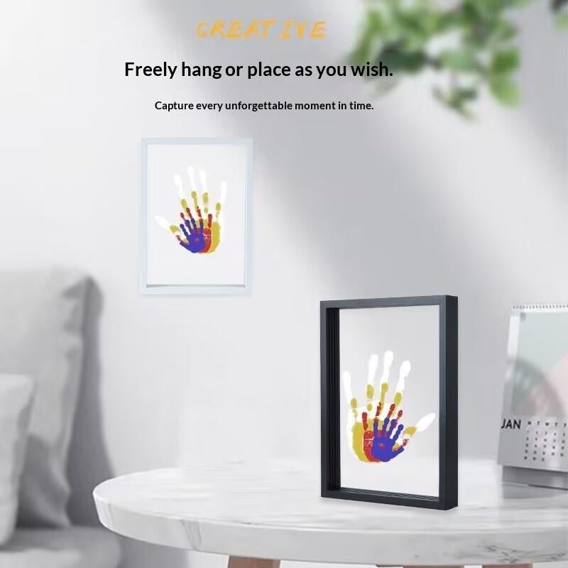 1Set Bingkai Foto Jejak Tangan - Engraved Wood Frame ulasan dan harga