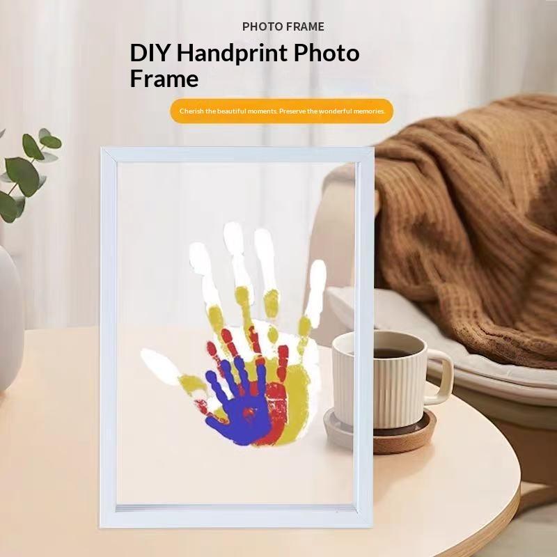 1Set Bingkai Foto Jejak Tangan - Engraved Wood Frame ulasan dan harga