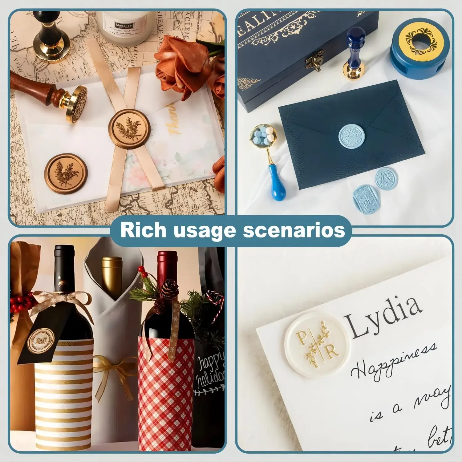 Kit stempel segel lilin kustom - Wax Seal Letter Kit ulasan dan harga