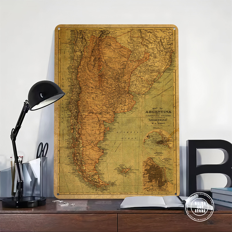 Peta Argentina Vintage Poster  - Custom Map Poster ulasan dan harga