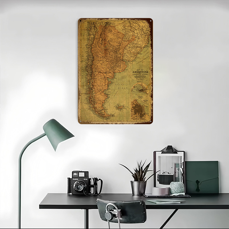 Peta Argentina Vintage Poster  - Custom Map Poster ulasan dan harga