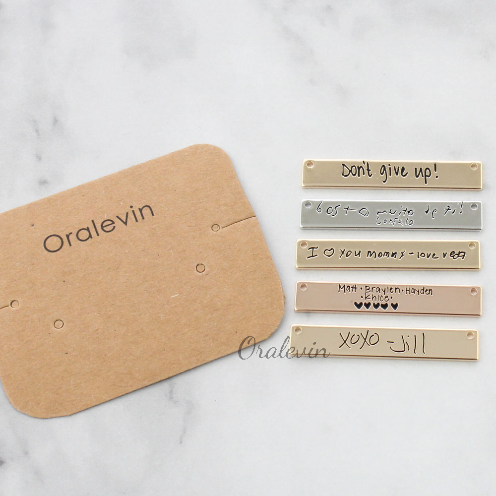 Kustom Pribadi Sebenarnya Tuli - Handwriting Necklace Bar ulasan dan harga
