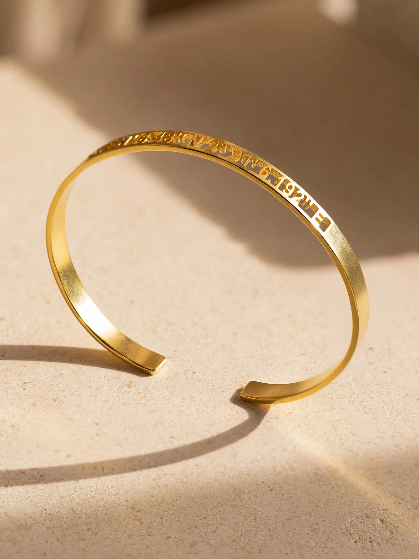 Gelang manset baja tahan karat - Coordinates Bracelet ulasan dan harga