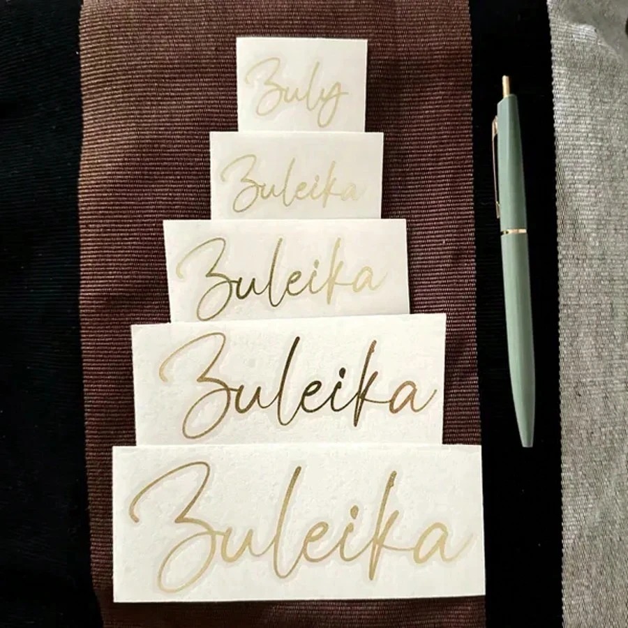50-200 Buah Stiker Kata Nama T - Personalised Candle Label ulasan dan harga